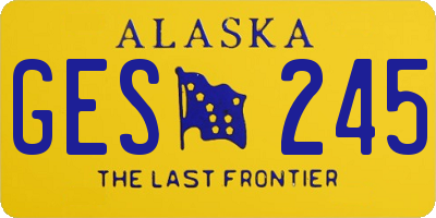 AK license plate GES245
