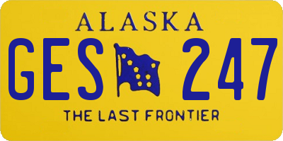AK license plate GES247