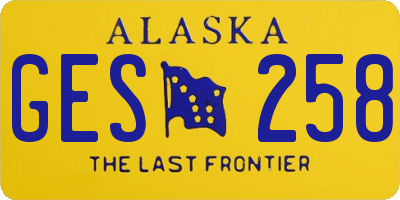 AK license plate GES258