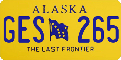 AK license plate GES265