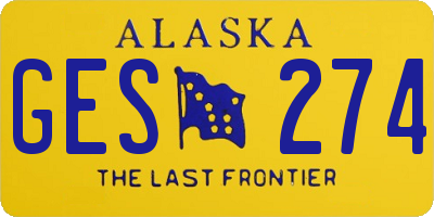 AK license plate GES274