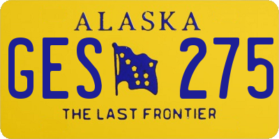 AK license plate GES275