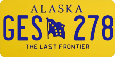 AK license plate GES278