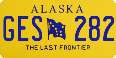 AK license plate GES282