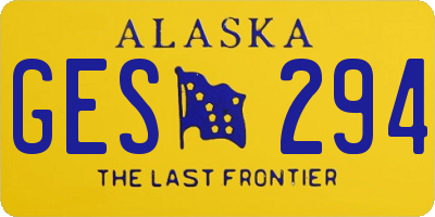 AK license plate GES294