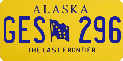 AK license plate GES296