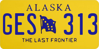 AK license plate GES313