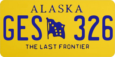 AK license plate GES326