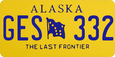 AK license plate GES332
