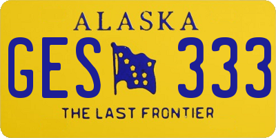 AK license plate GES333