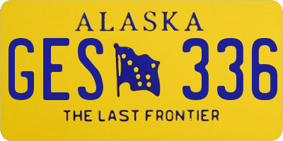AK license plate GES336