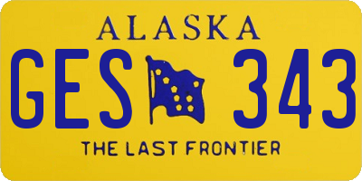 AK license plate GES343