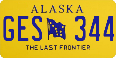 AK license plate GES344
