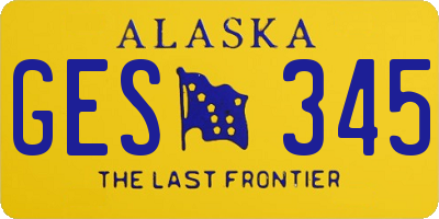 AK license plate GES345
