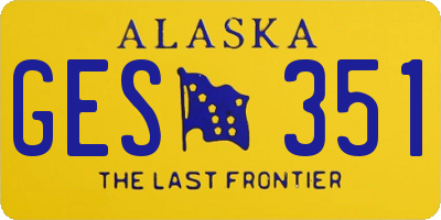 AK license plate GES351