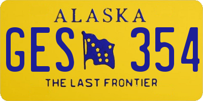 AK license plate GES354