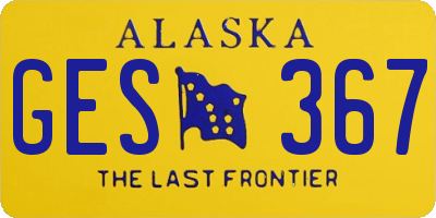 AK license plate GES367