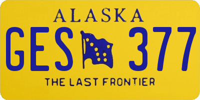 AK license plate GES377