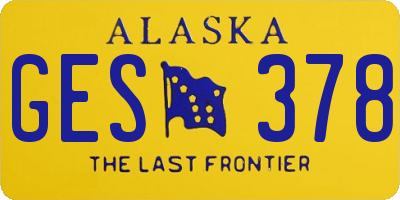 AK license plate GES378