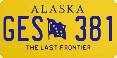 AK license plate GES381
