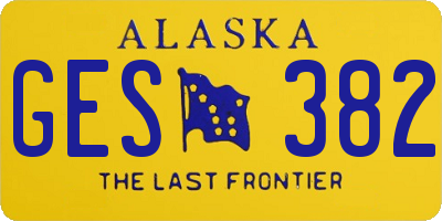 AK license plate GES382