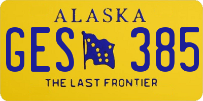 AK license plate GES385
