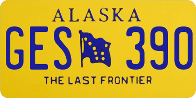 AK license plate GES390