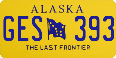 AK license plate GES393