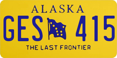 AK license plate GES415