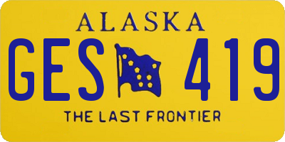 AK license plate GES419