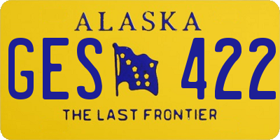 AK license plate GES422