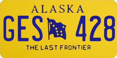 AK license plate GES428