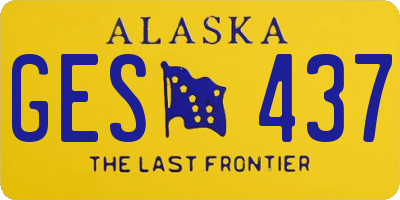 AK license plate GES437