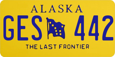 AK license plate GES442