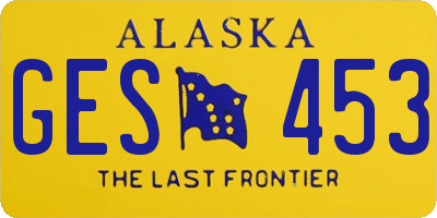 AK license plate GES453
