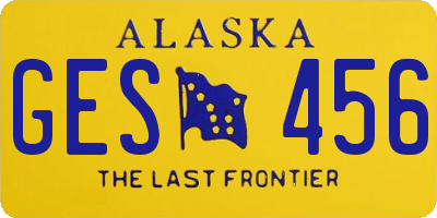 AK license plate GES456
