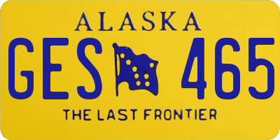AK license plate GES465