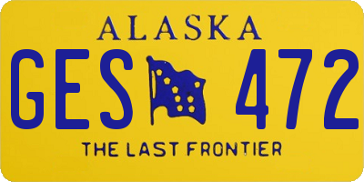 AK license plate GES472