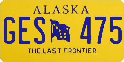 AK license plate GES475