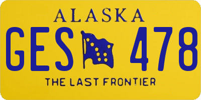 AK license plate GES478