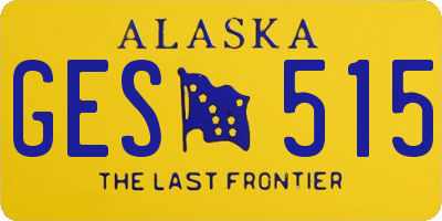 AK license plate GES515