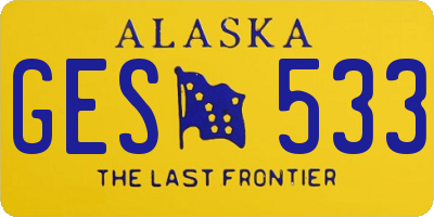 AK license plate GES533