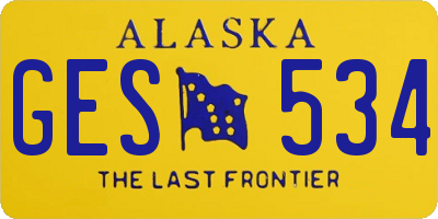 AK license plate GES534