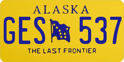 AK license plate GES537