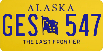 AK license plate GES547
