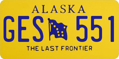 AK license plate GES551