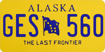 AK license plate GES560