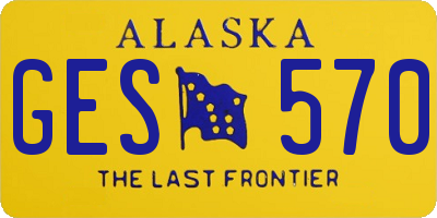 AK license plate GES570