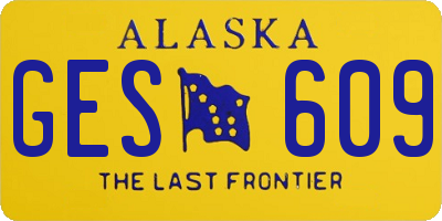 AK license plate GES609