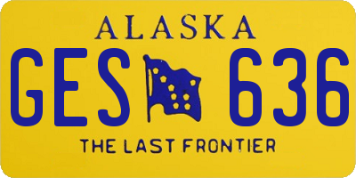 AK license plate GES636